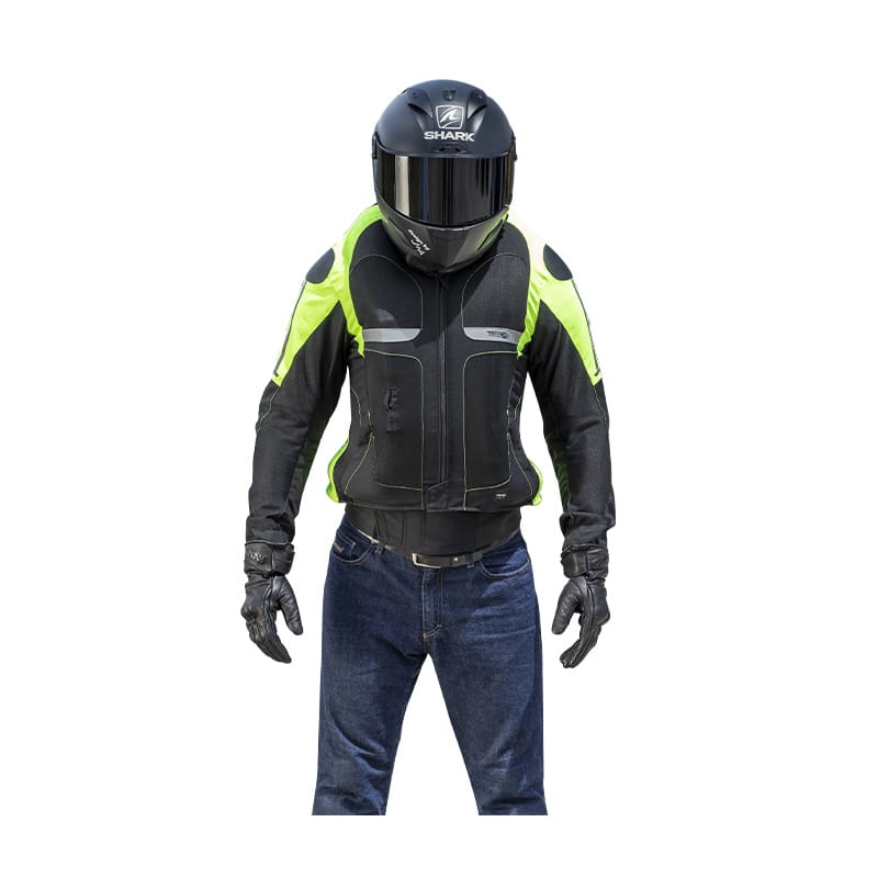 HIDEOUT HI-VIS MESH OVER-JACKET WITH OPTIONAL INTEGRAL AIRBAG - Hideout  Leather